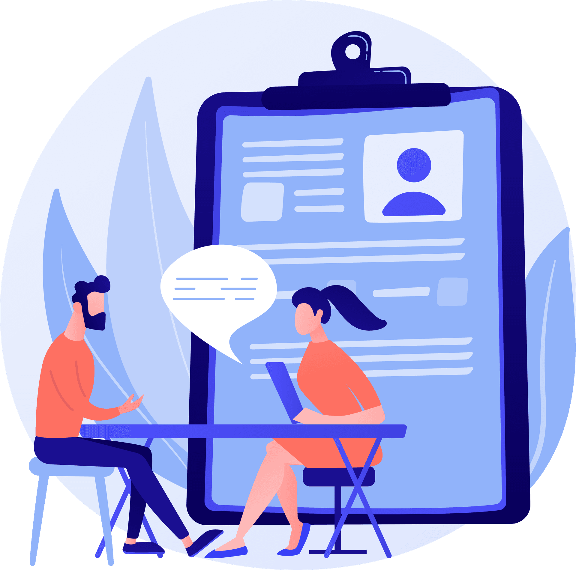 Hire in 3 steps illustration